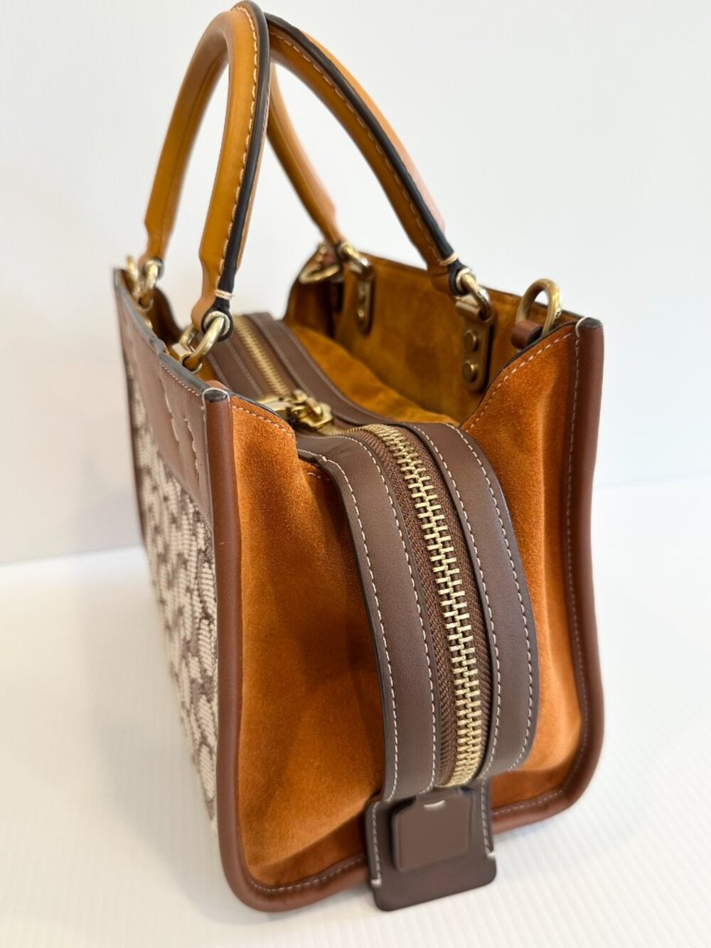 COACH Rogue 25 Signature Textile Jacquard – Brown/Tan - Picture 4 of 16